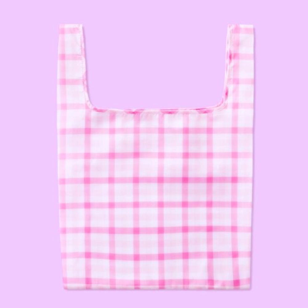 Stoney Clover Lane reusable tote bag - pink plaid